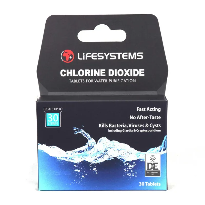 Lifesystems Chlorine Dioxide Water Purification Tablets - 30 Tablets