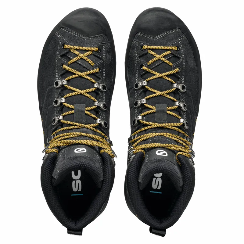 Scarpa Mescalito Trek GTX Approach Boots in Dark Anthracite-Mustard-3
