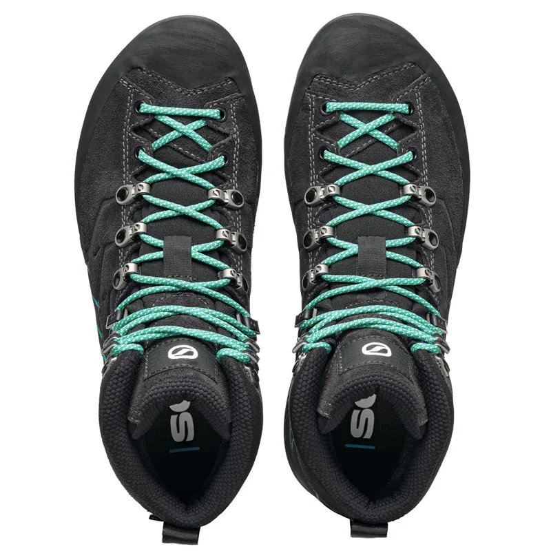 Scarpa Mescalito Trek GTX Women's Boots in Dark-Anthracite-Tropical Green-3