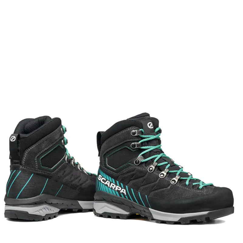 Scarpa Mescalito Trek GTX Women's Boots in Dark-Anthracite-Tropical Green-4