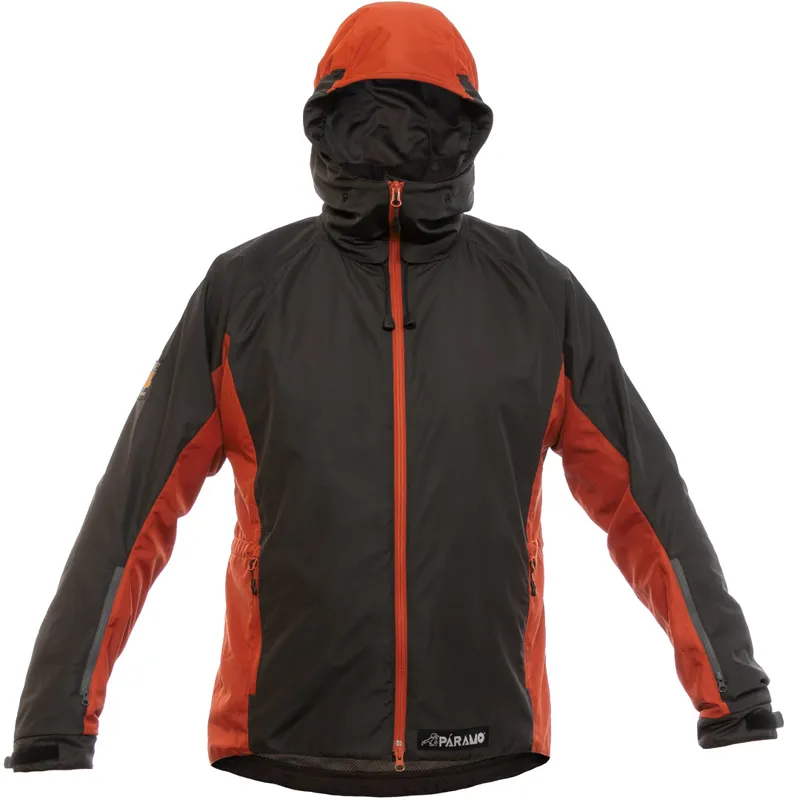 Paramo Caminata Jacket Men's in Dark Grey/Outback Red
