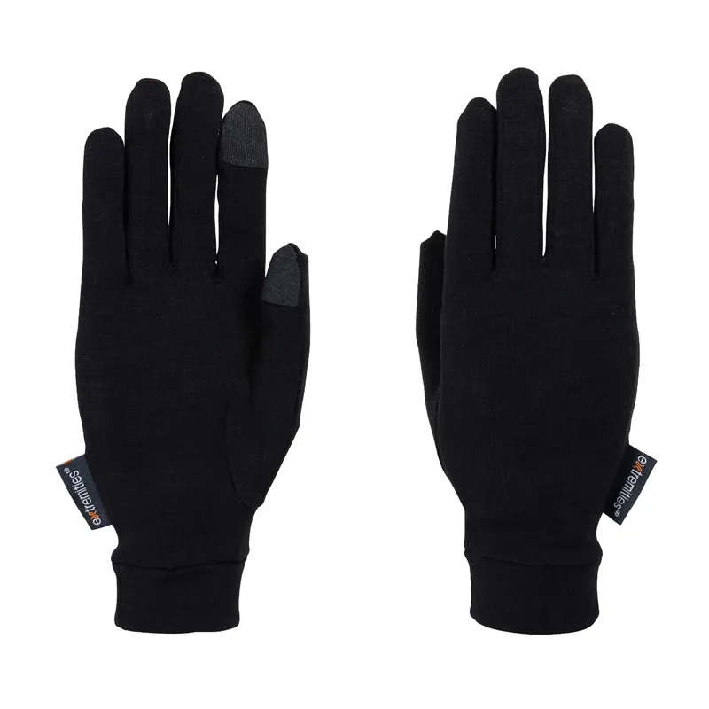 Extremities Merino Touch Liner Glove in Black