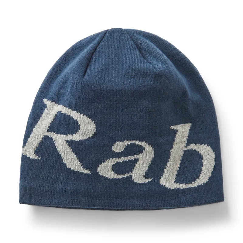 Rab Logo Beanie Unisex in Tempest Blue/Light Zinc