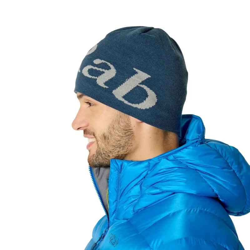 Rab Logo Beanie Unisex in Tempest Blue/Light Zinc-1