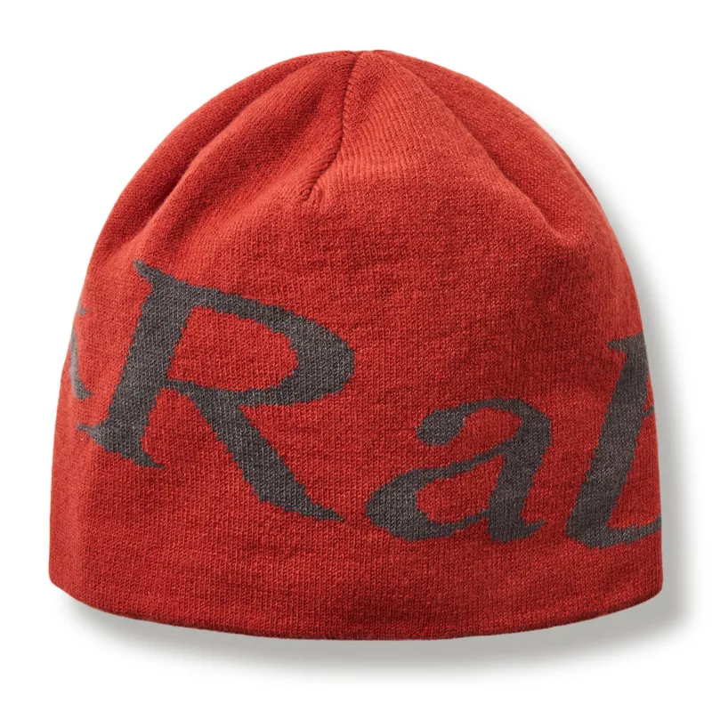 Rab Logo Beanie Unisex in Tuscan Red/Graphene