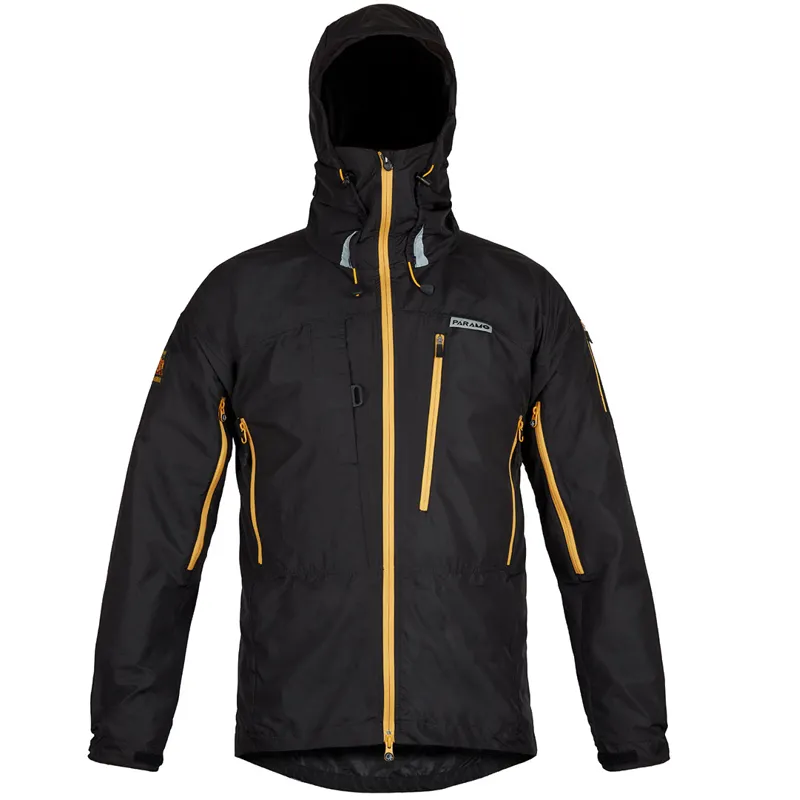 Paramo Enduro Windproof Jacket Men's in Black/Gold Zips