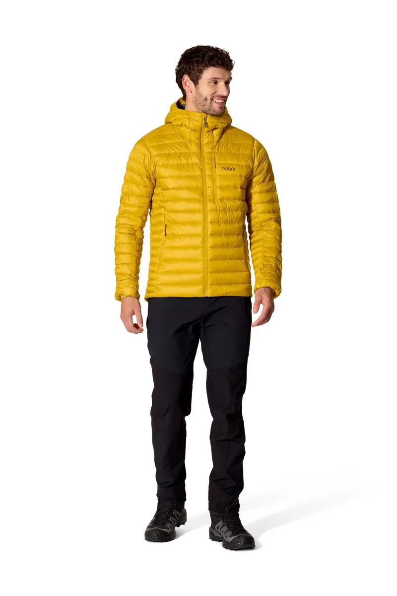 Rab Microlight Alpine Hooded Down Jacket Men's in Dark Pollen-3