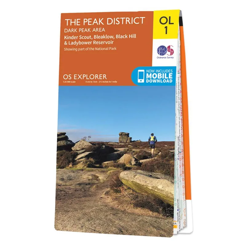 OS Explorer OL 1: The Peak District Dark Peak Area