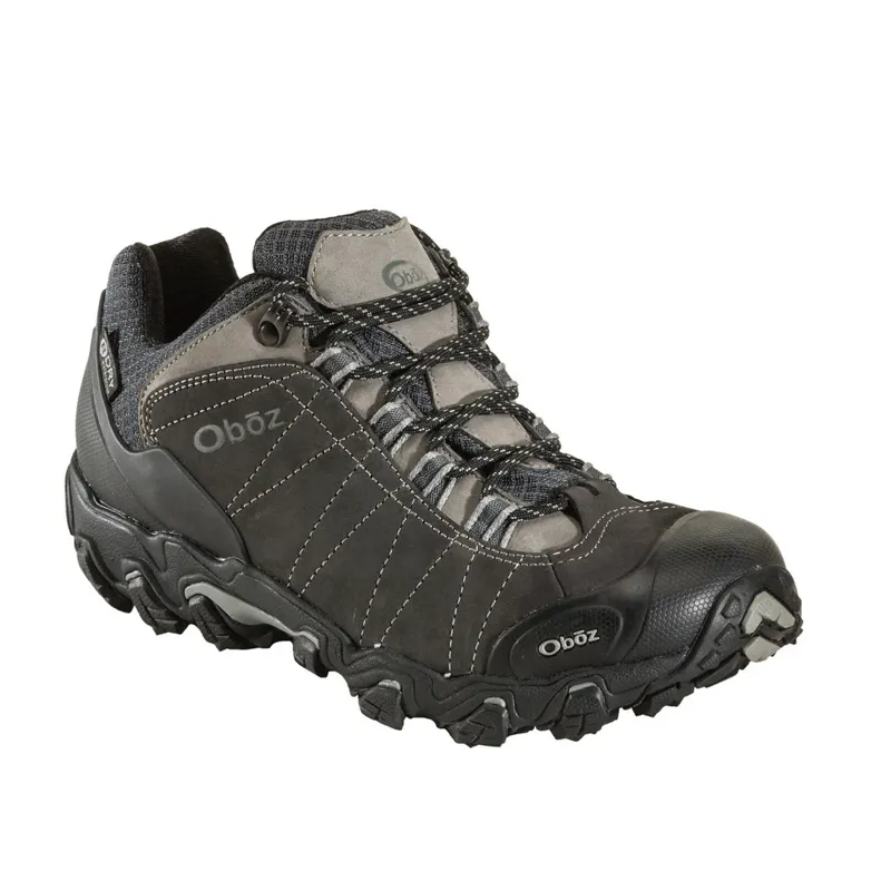 Oboz Bridger Low Waterproof Walking Shoe in Dark Shadow - Wide Fit