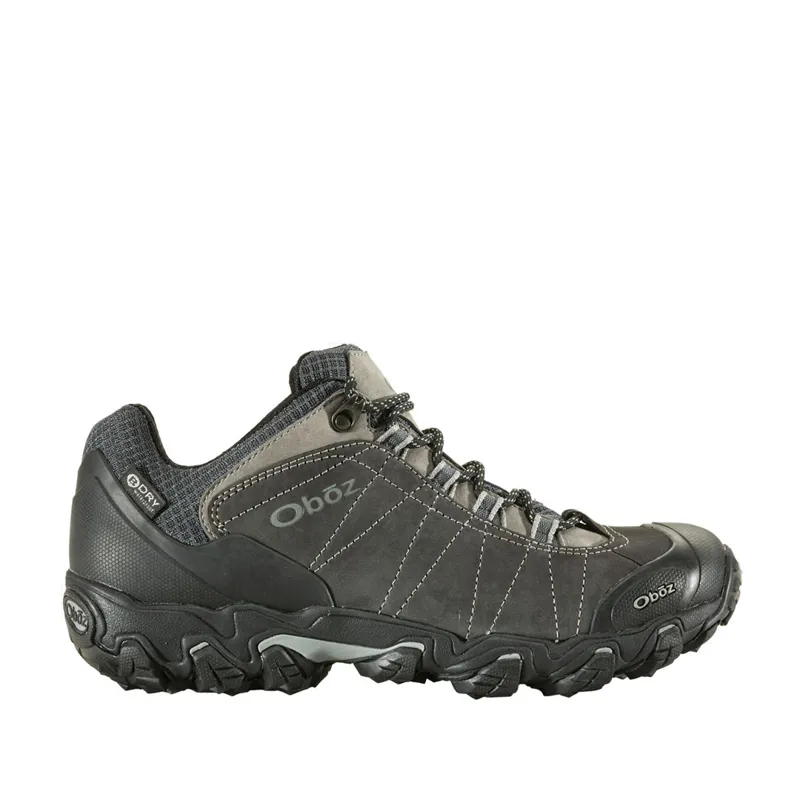 Oboz Bridger Low Waterproof Walking Shoe in Dark Shadow - Wide Fit-1