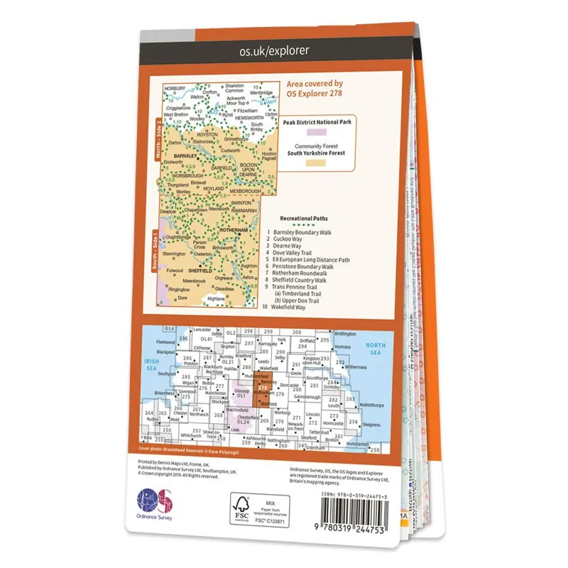 OS Explorer 278: Sheffield and Barnsley-1