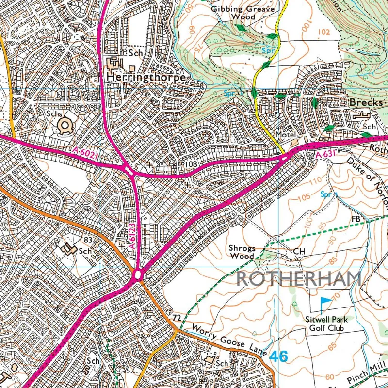 OS Explorer 278: Sheffield and Barnsley-4