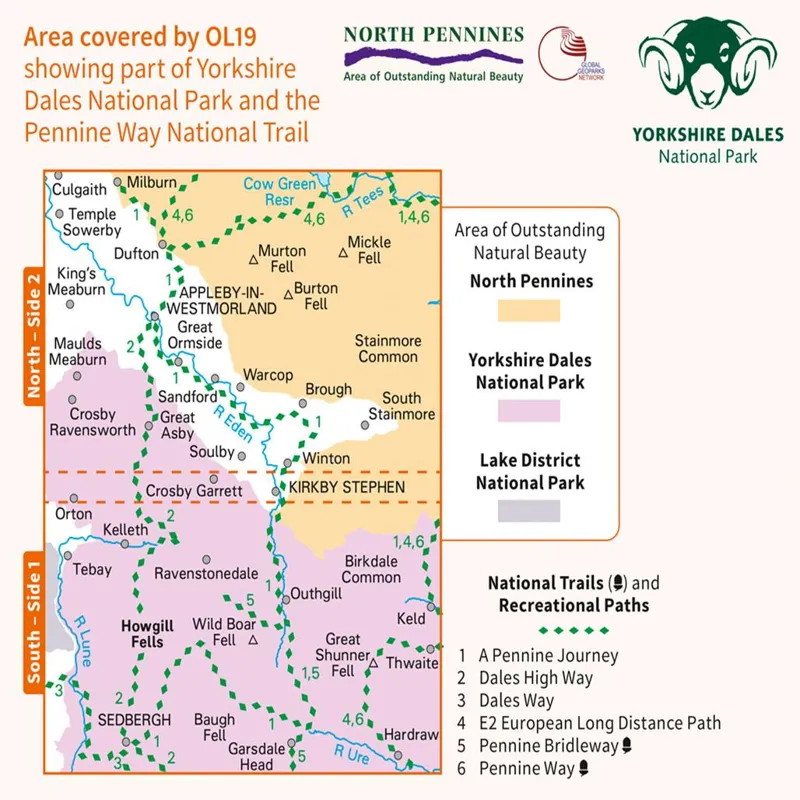 OS Explorer OL 19: Howgill Fells and Upper Eden Valley-2