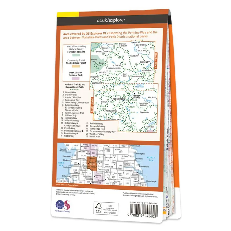 OS Explorer OL 21: South Pennines-1