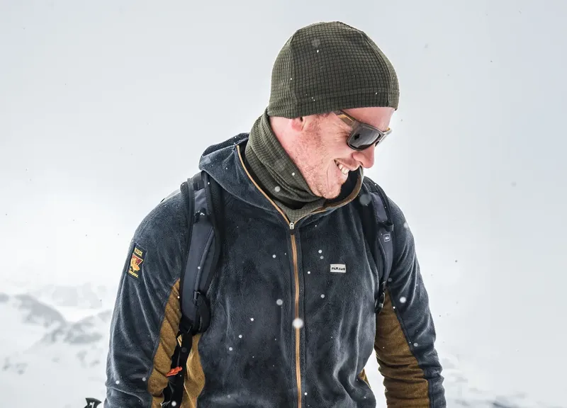 Paramo Grid Neckwarmer in Moss-1