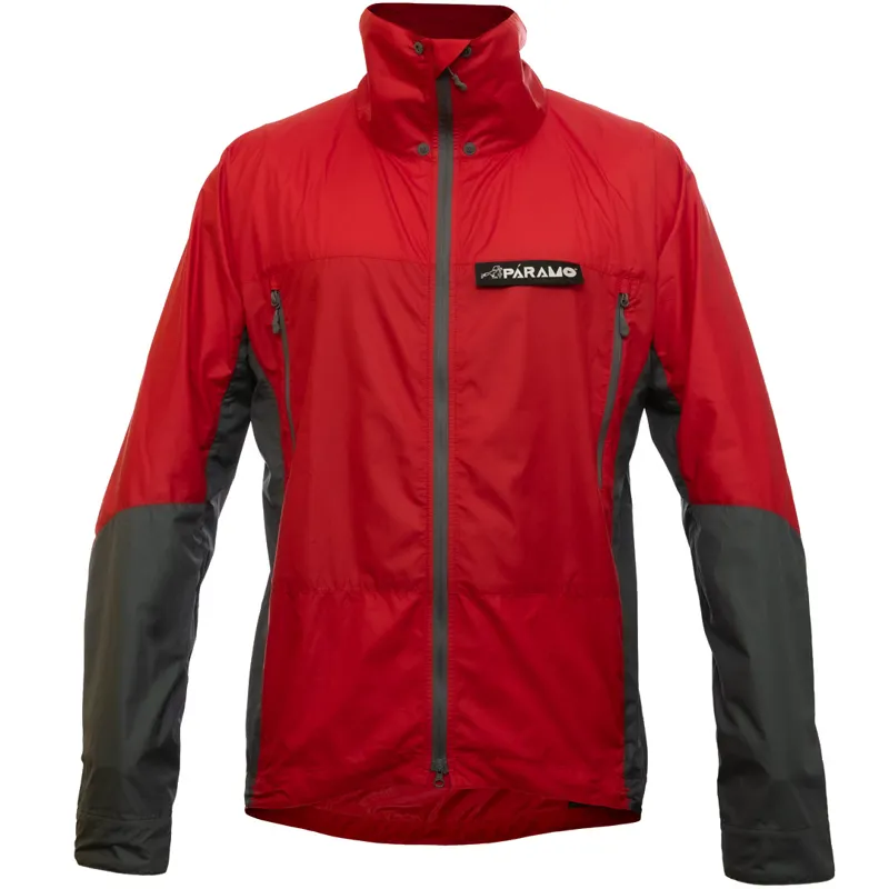 Paramo Velez Windproof Jacket Men's in Fire/Rock Grey