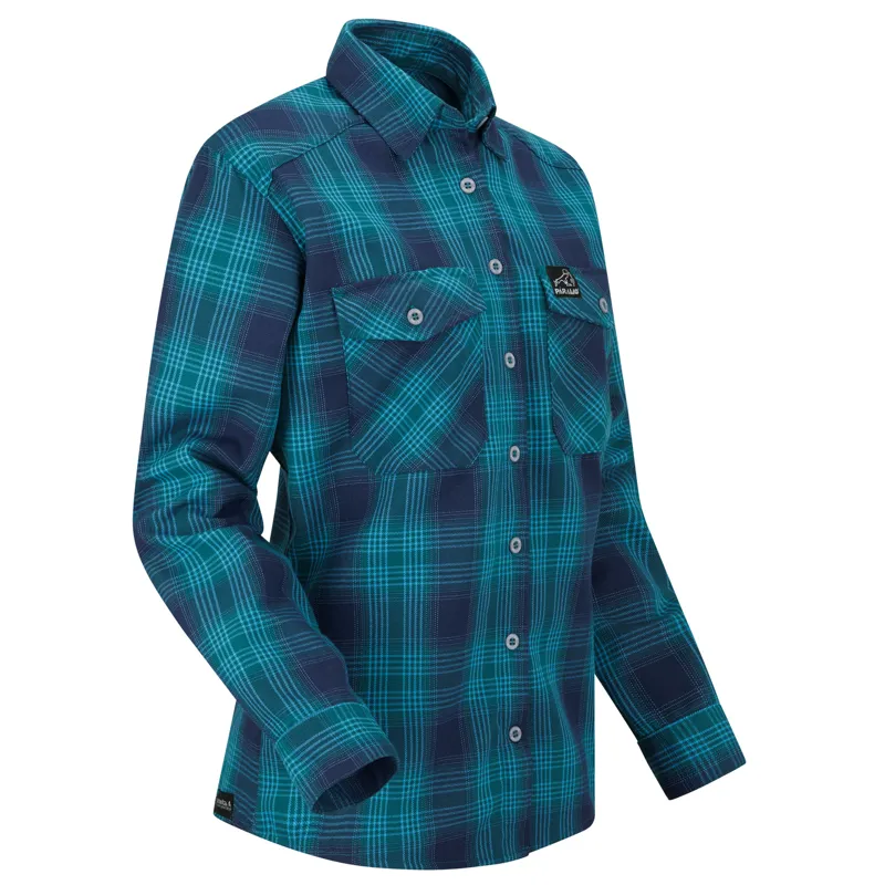Paramo Katla Shirt Women's in Neon Plaid Check-1