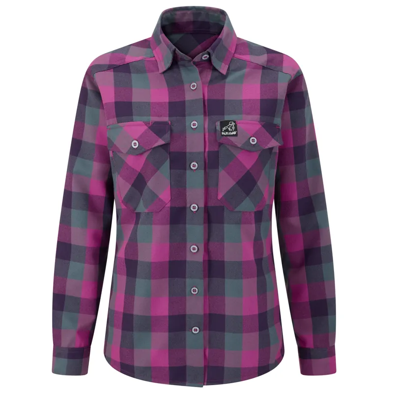 Paramo Katla Shirt Women's in Foxglove Gingham Check