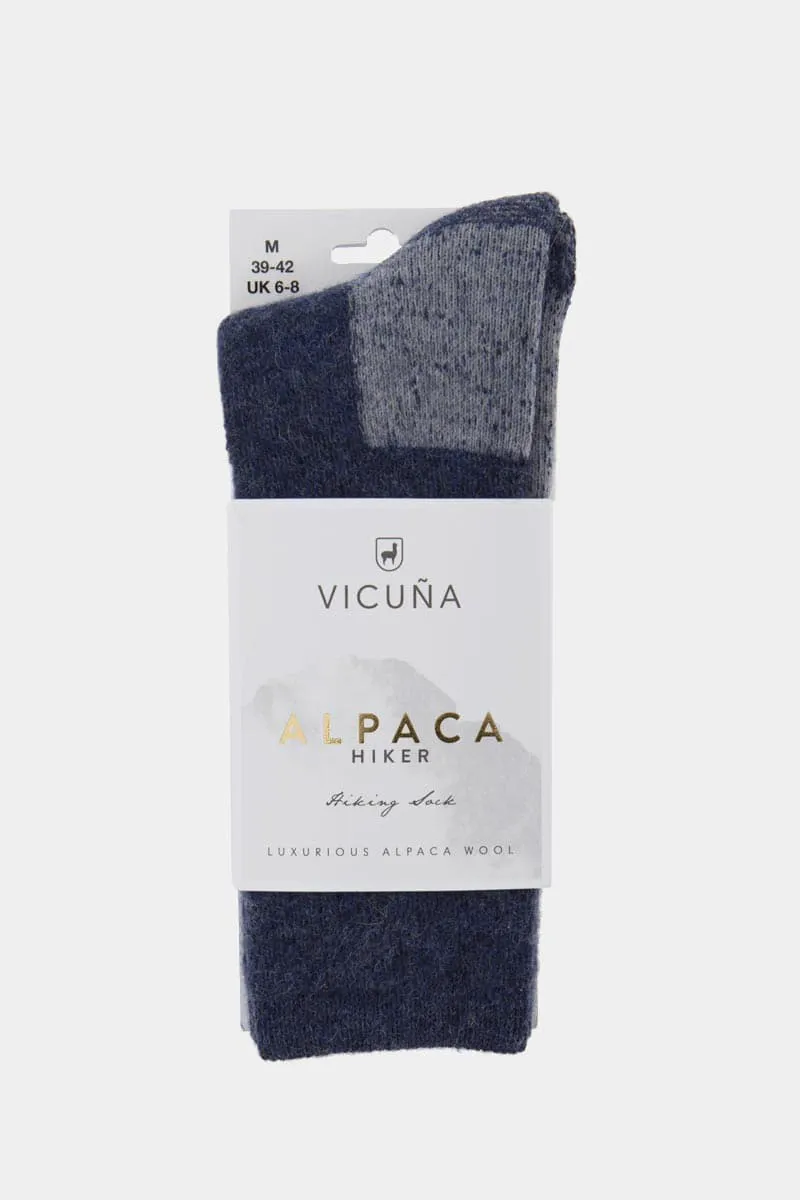 Vicuna Fully Cushioned Alpaca Hiker Sock in Blue-1