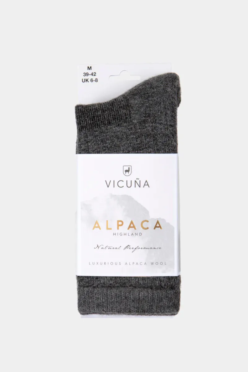 Vicuna Alpaca Highland Heavyweight Sock in Anthracite-1