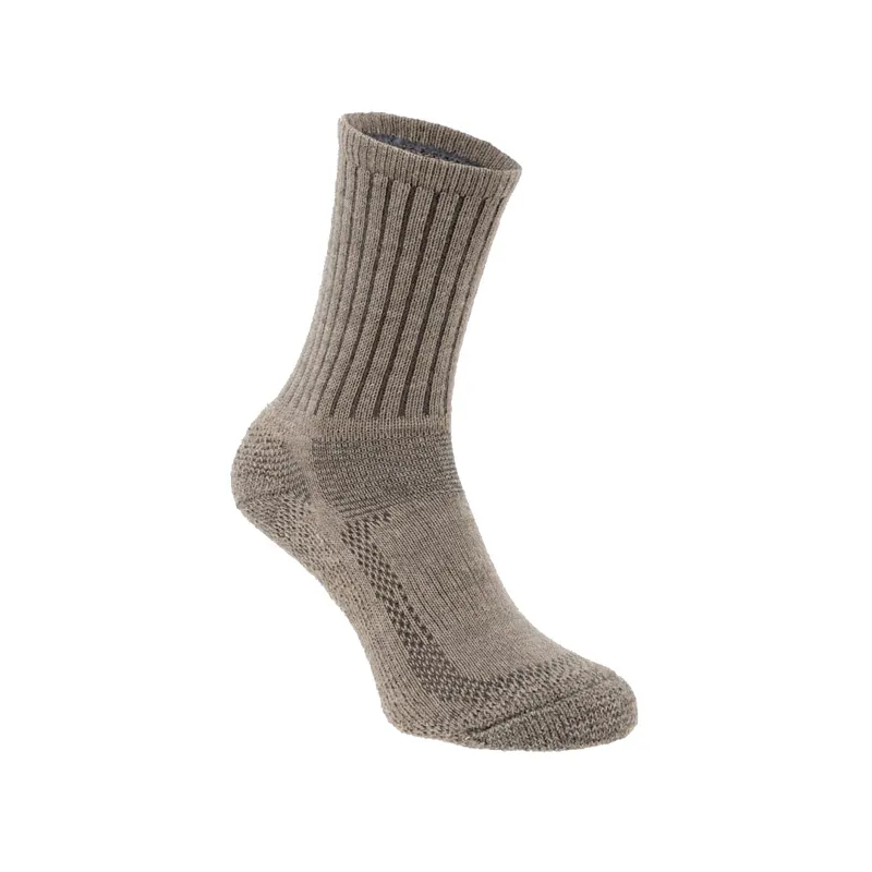 Vicuna Alpaca Mid Weight Alpaca Hiker Sock in Beige