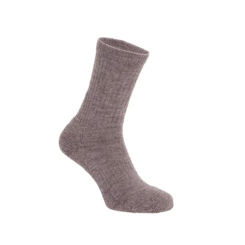 Vicuna Alpaca Mid Weight Alpaca Hiker Sock in Rock Rose