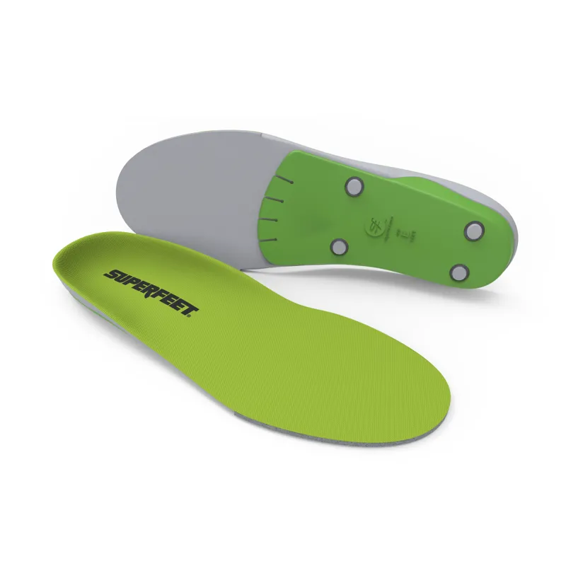Superfeet All-Purpose Wide-Fit Support High Arch Orthotic Insole Green