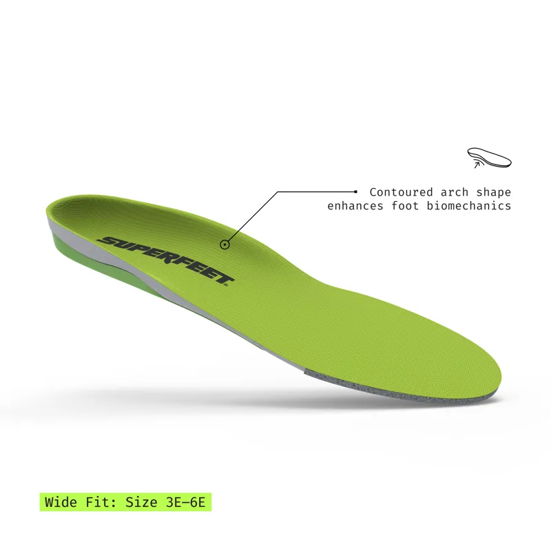 Superfeet All-Purpose Wide-Fit Support High Arch Orthotic Insole Green-2