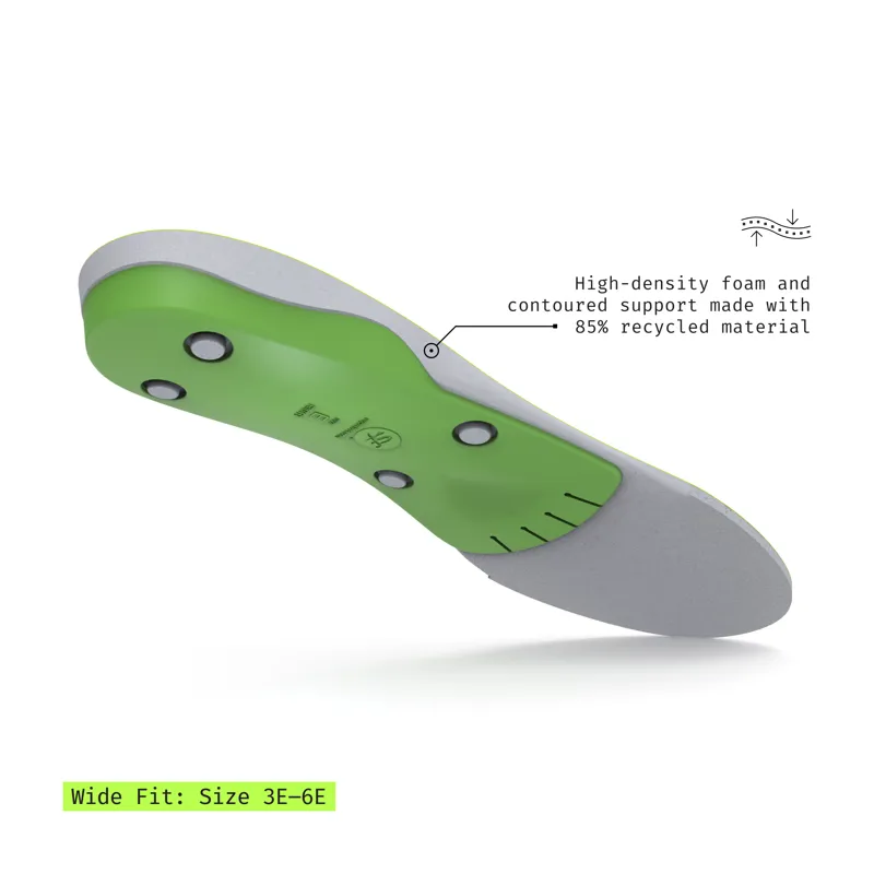 Superfeet All-Purpose Wide-Fit Support High Arch Orthotic Insole Green-3