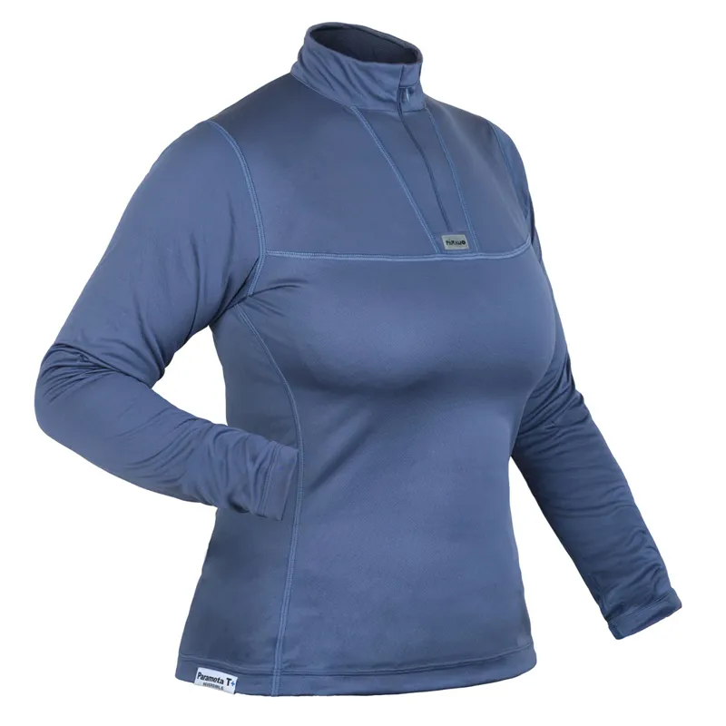 Paramo Cambia Zip Neck Top Women's in Indigo-1