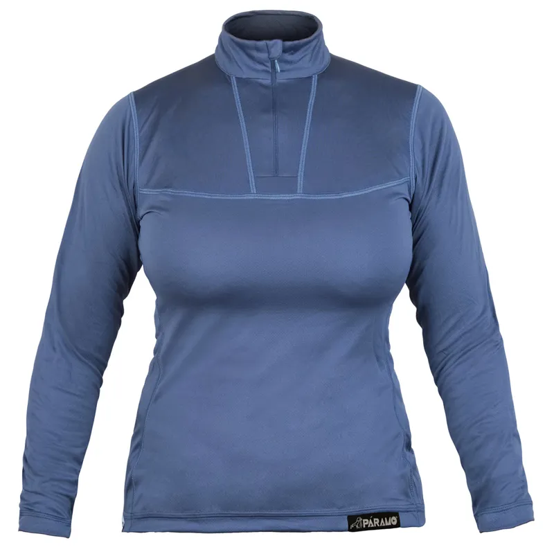 Paramo Cambia Zip Neck Top Women's in Indigo