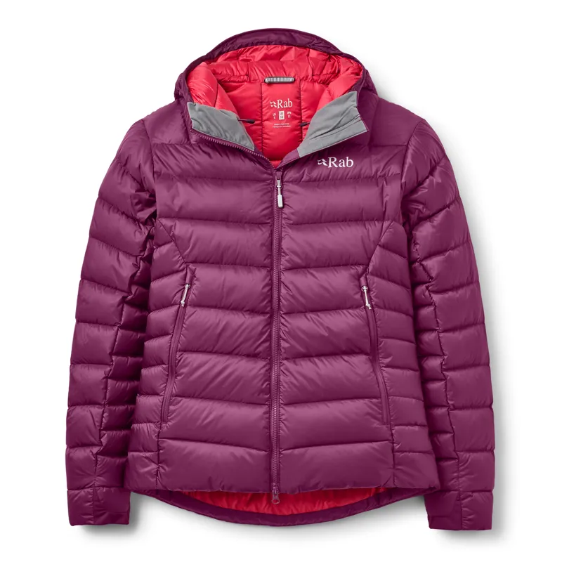 Rab Electron Pro Hooded Down Jacket Women's in Mulberry
