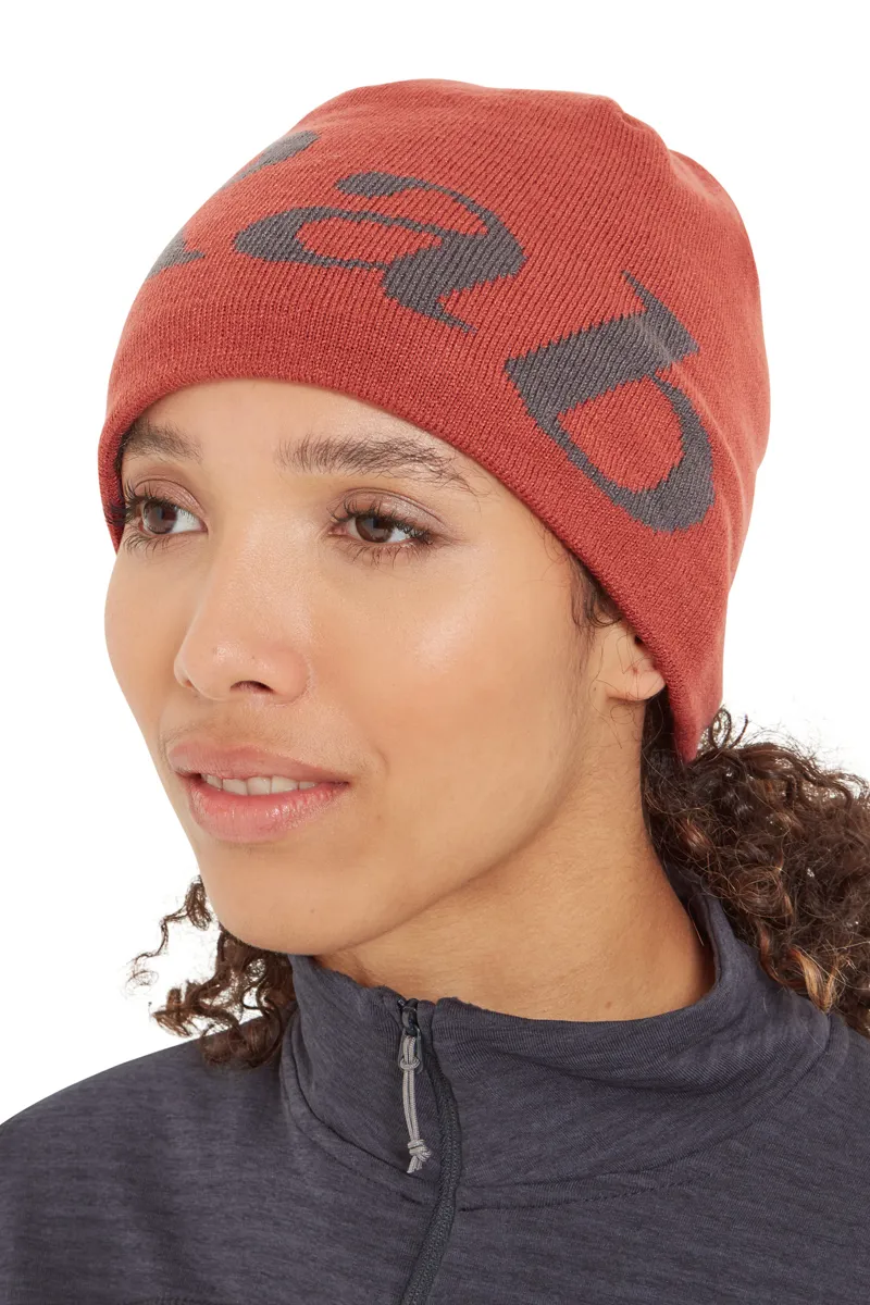 Rab Logo Beanie Unisex in Tuscan Red/Graphene-2