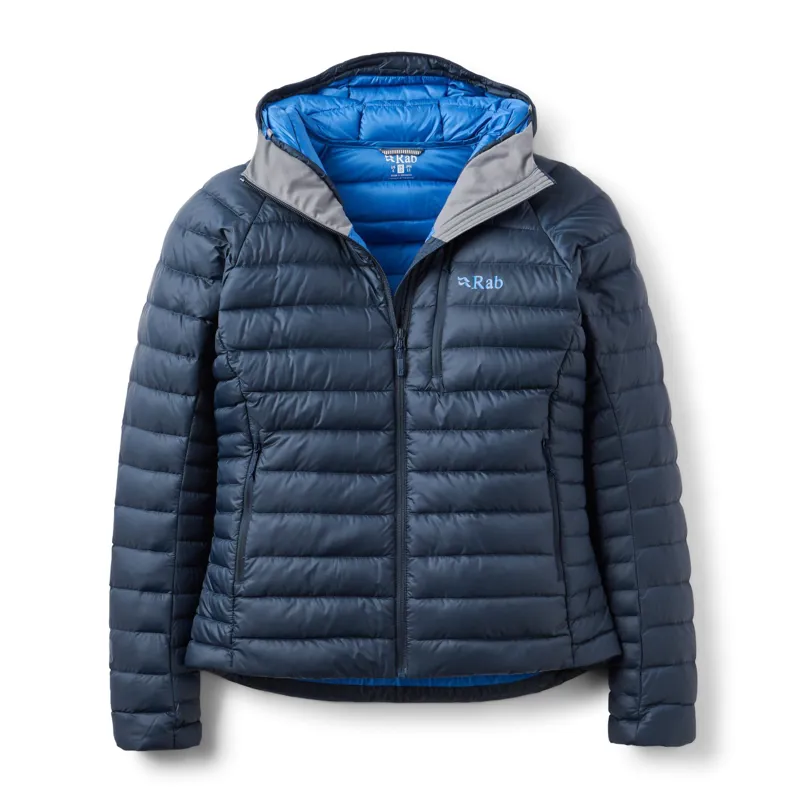 Rab Microlight Alpine Hooded Down Jacket Women's in Galaxy Blue
