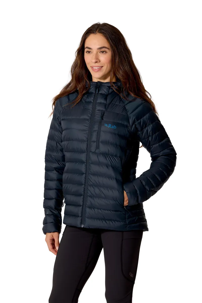 Rab Microlight Alpine Hooded Down Jacket Women's in Galaxy Blue-2