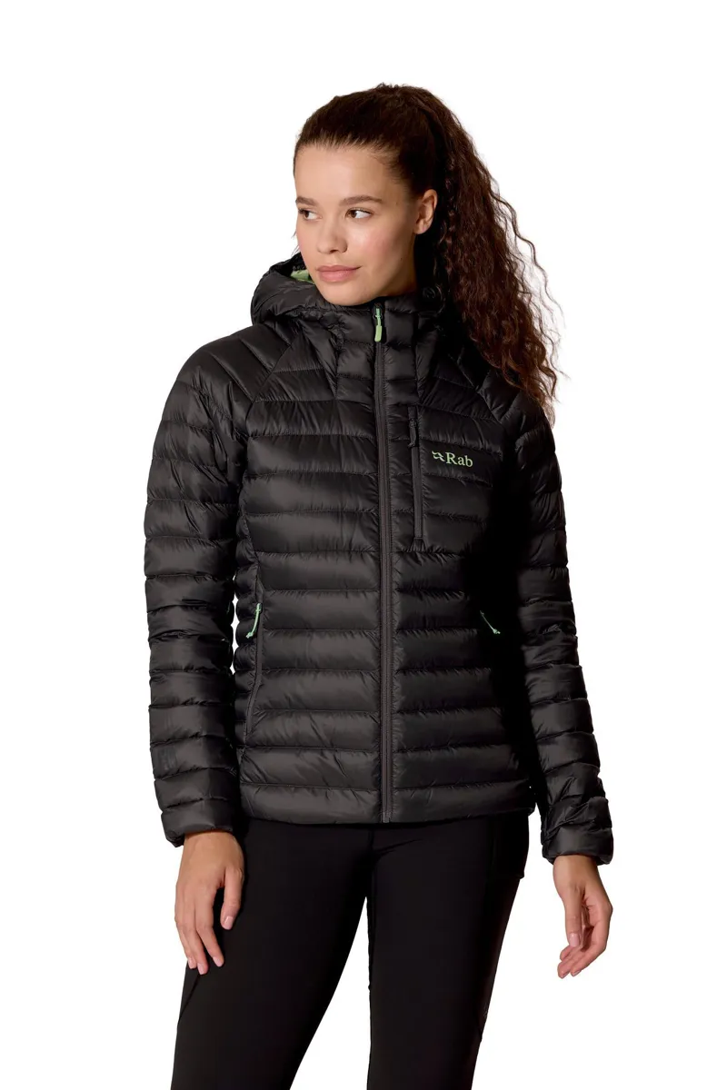 Rab Microlight Alpine Hooded Down Jacket Women's in Graphene-2