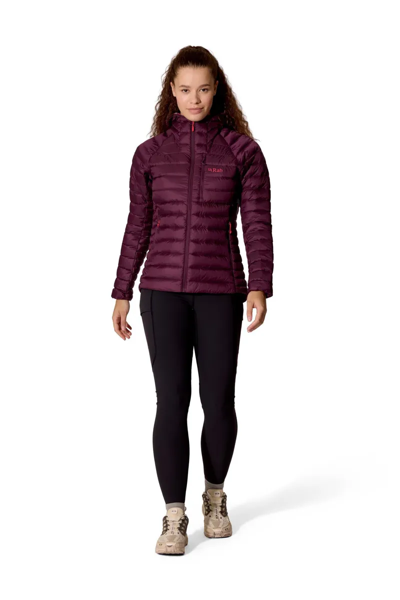 Rab Microlight Alpine Hooded Down Jacket Women's in Mulberry-3