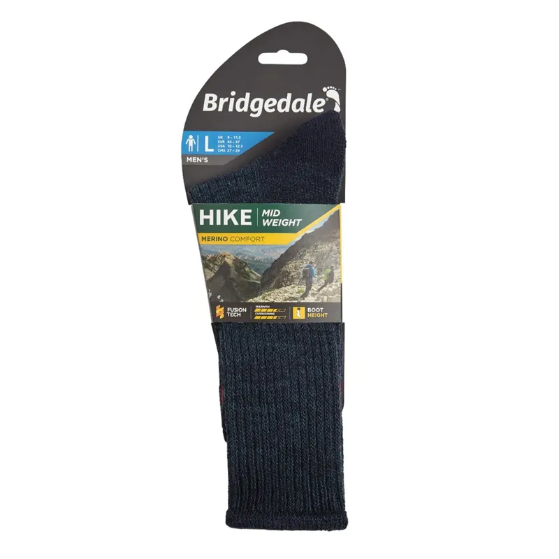 Bridgedale HIKE Midweight Merino Comfort Boot Sock Men's in Navy-2