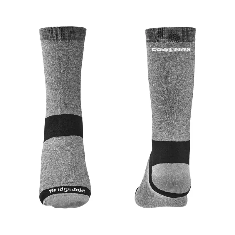 Bridgedale LINER Base Layer Coolmax Boot Socks Twin Pack in Men's Grey-1