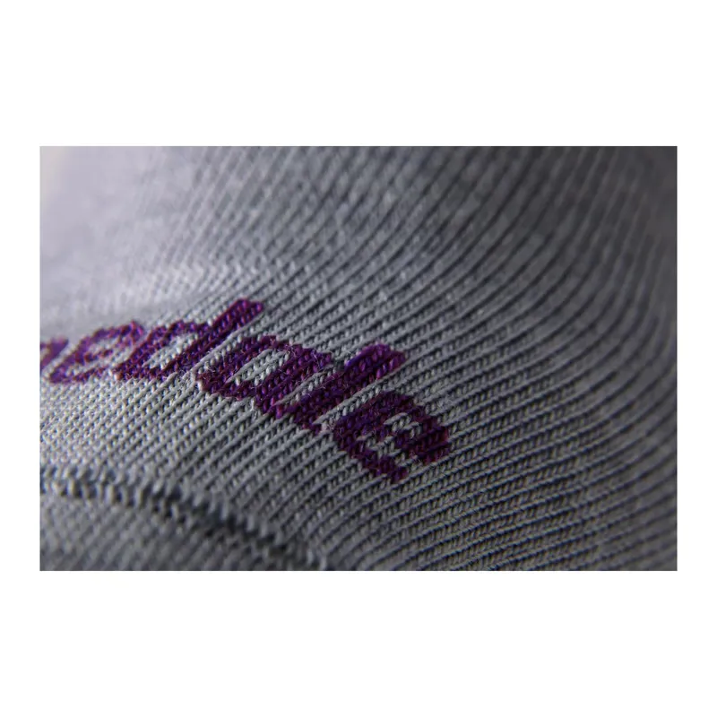 Bridgedale LINER Merino Performance Boot Women's Socks in Lt Grey/Purple-3