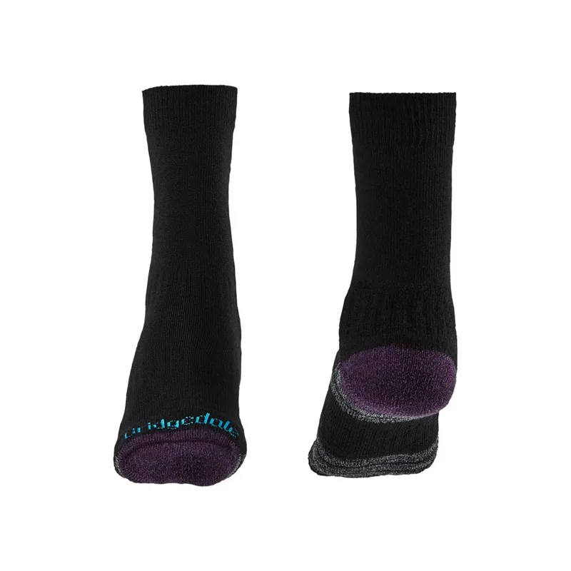 Bridgedale HIKE Lightweight Merino Performance Boot Women's Socks in Black/Purple-1