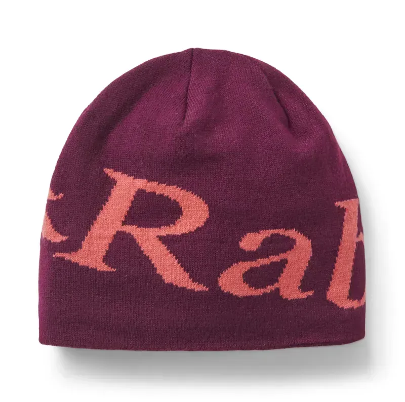 Rab Logo Beanie Unisex in Mulberry/Hibiscus