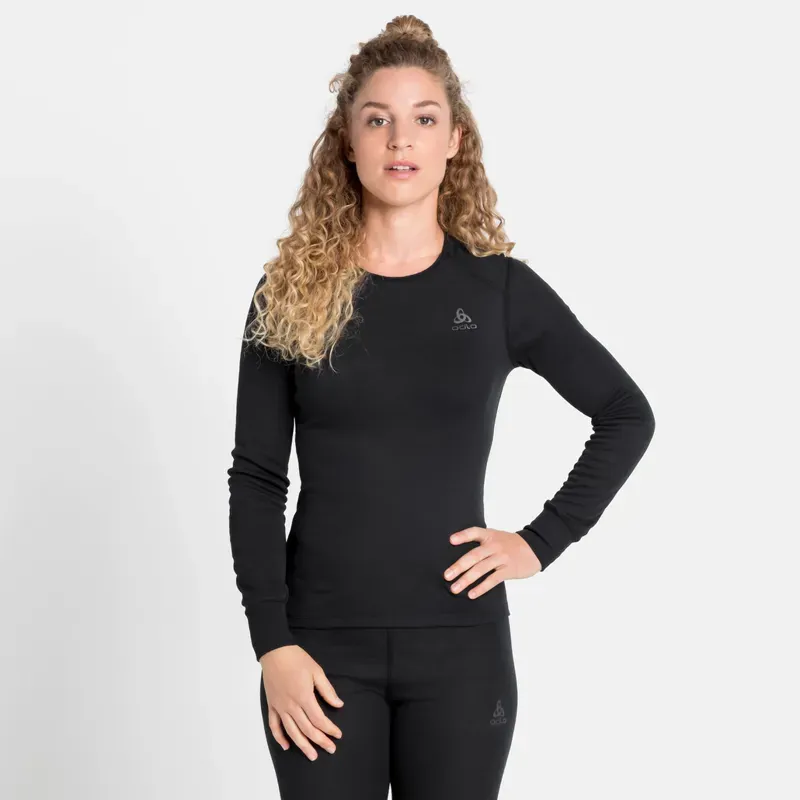 Odlo Active Warm Eco Women's Long-Sleeve Base Layer Top in Black