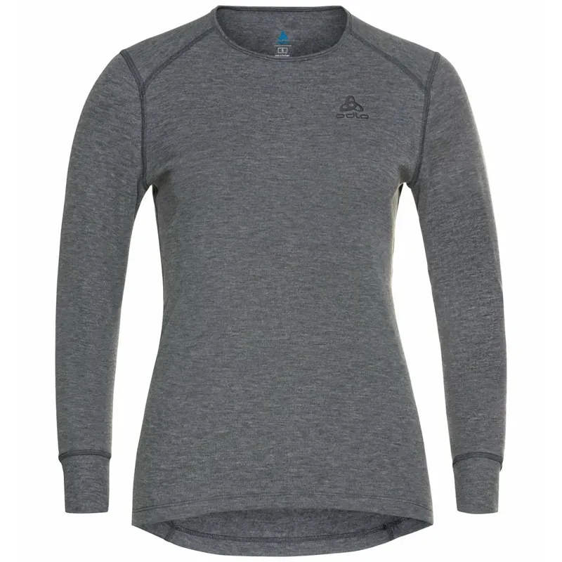 Odlo Active Warm Eco Women's Long-Sleeve Base Layer Top in Steel Grey